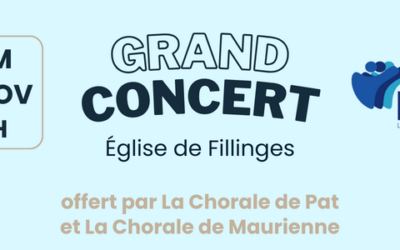 Concert à Fillinges – Dimanche 19 novembre 2023