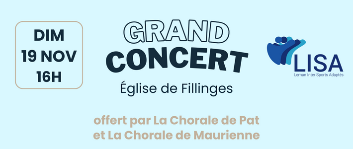 Concert à Fillinges – Dimanche 19 novembre 2023